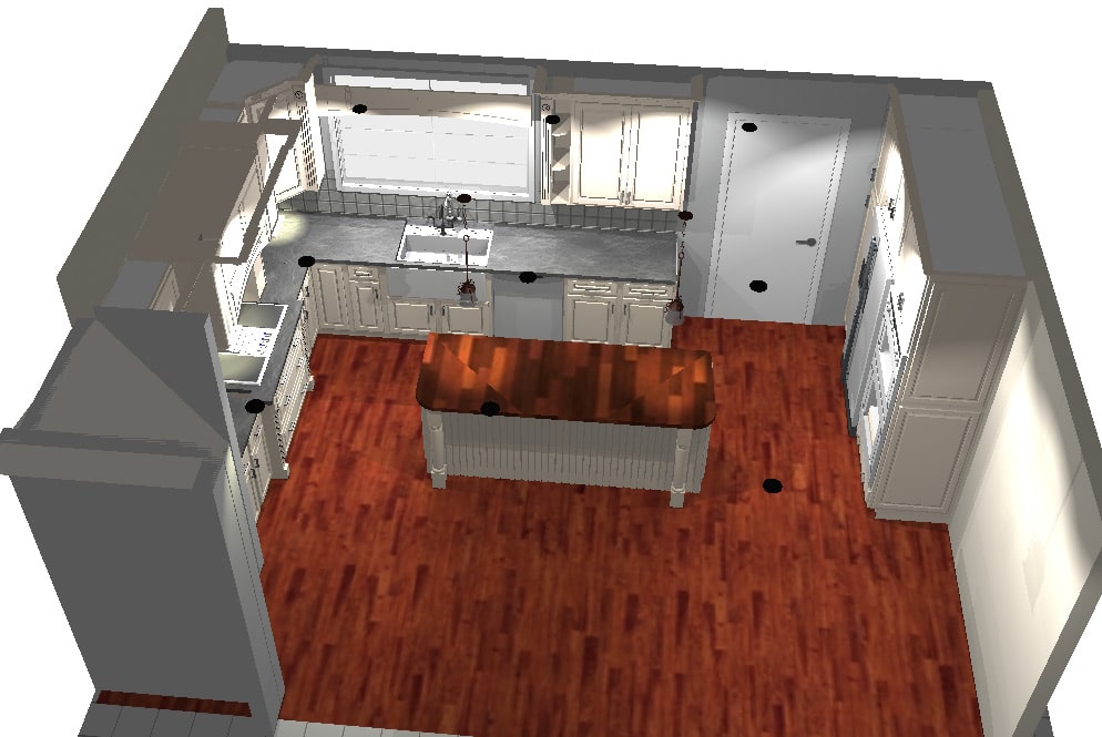 3D kitchen floor plan