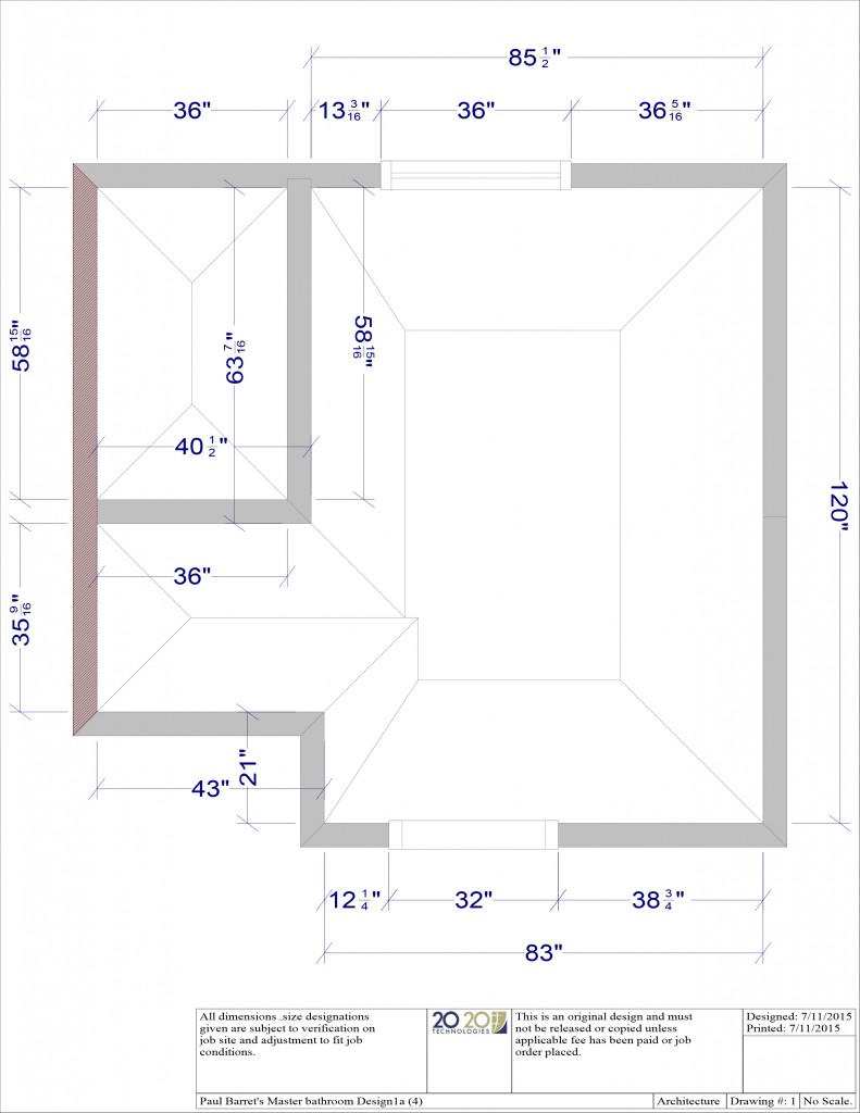 architectural bathroom floor plan