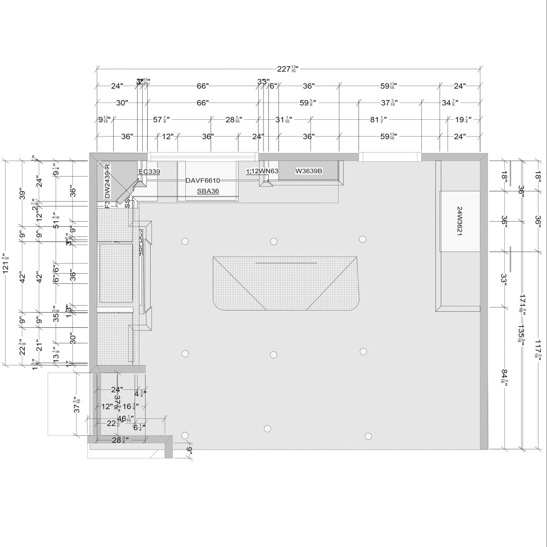 architectural kitchen floor plan