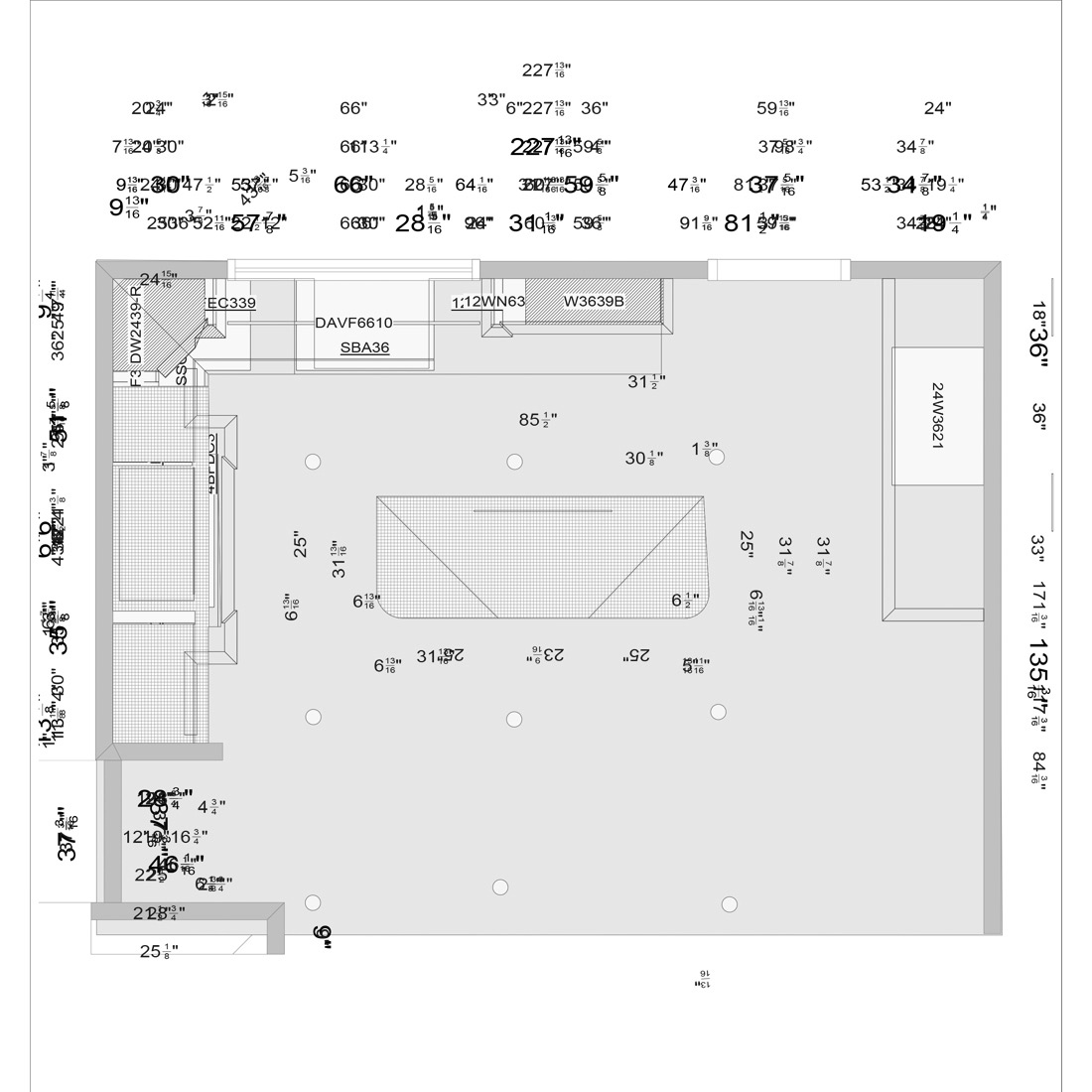 architectural kitchen floor plan