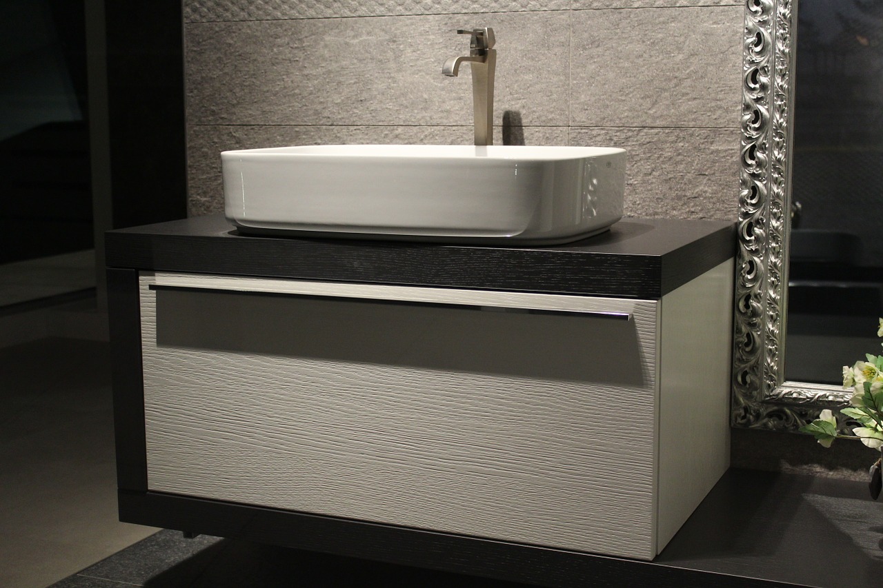 floating bathroom cabinetry