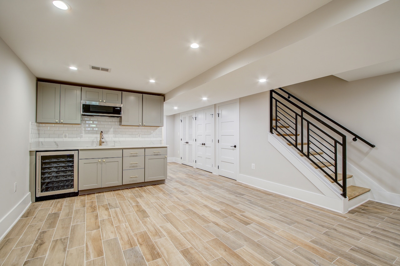 modern basement remodeling