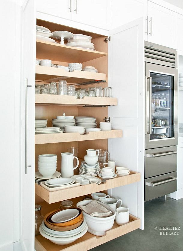 Pull-out shelves