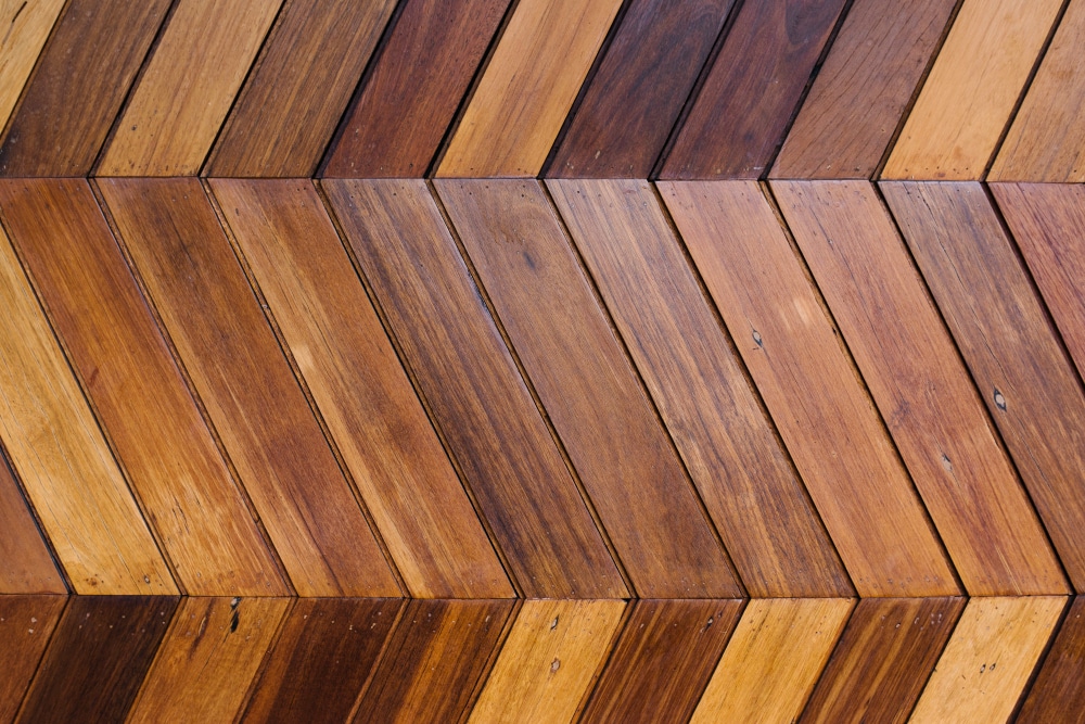 herringbone wood floor
